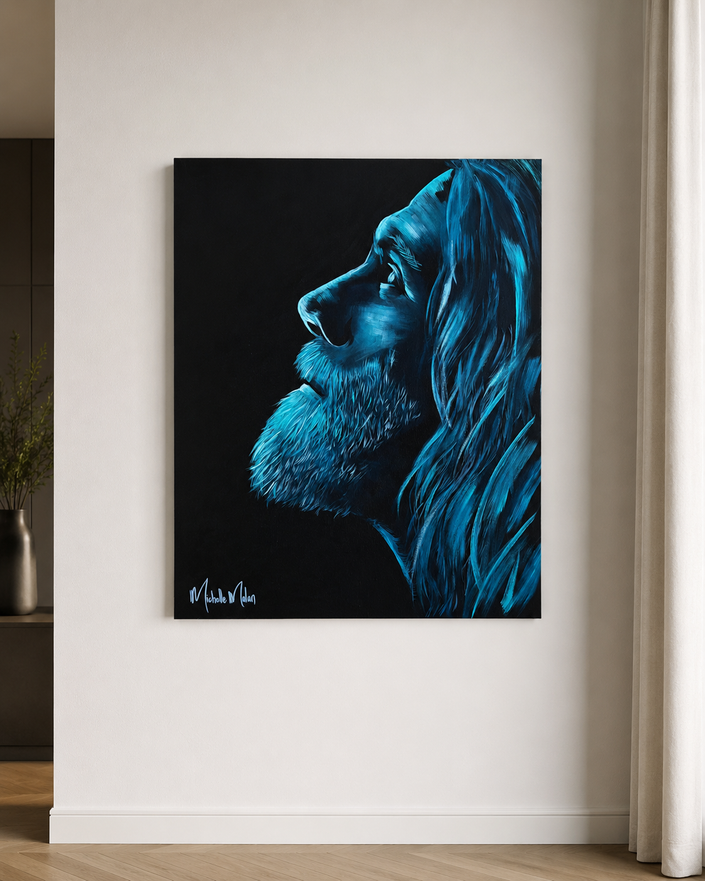 Blue face