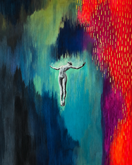 Levitating person