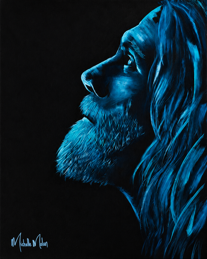 Blue face